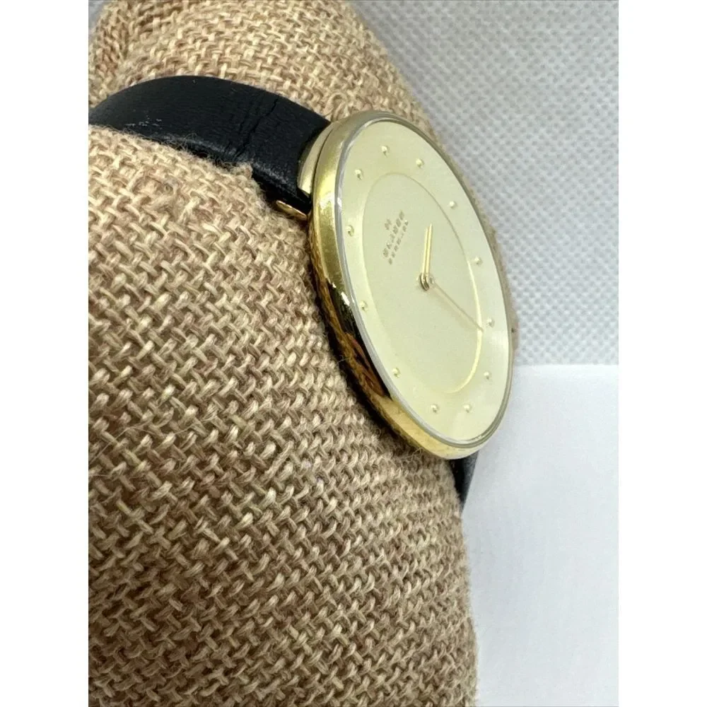 Skagen Ditte SKW2262 Women's Black Leather Analog Dial Quartz Wrist Watch JNA965